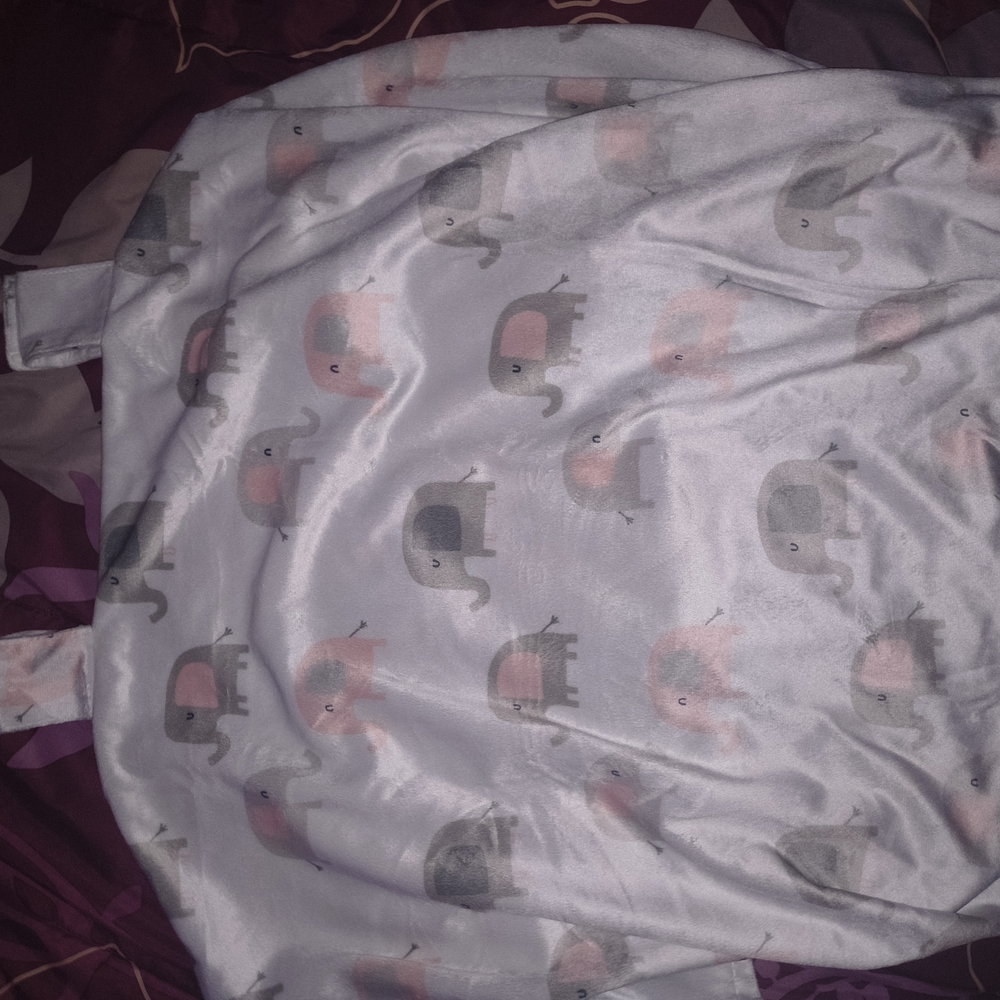 Elephant Print  Infant Carseat Cover 100%polyester Very Good Condition